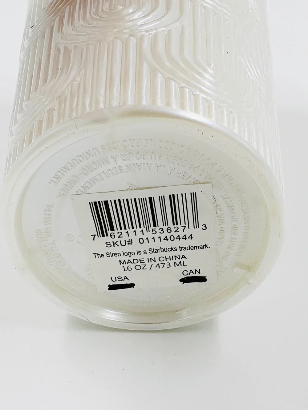 NEW Starbucks 2023 spring white pearl mermaid scales cold Tumbler cup 16oz
